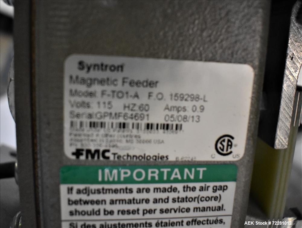 Used Vac-U-Max Pneumatic Bottle Cap Conveying System