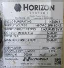 Unused Horizon Bulk Powder feeding system. Originally designed to feed vitamin powders at rates of up to 6,000 lbs per hour. Conveying line parameters: 3