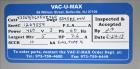 Used- Vac-U-Max Pneumatic Bottle Cap Conveying System