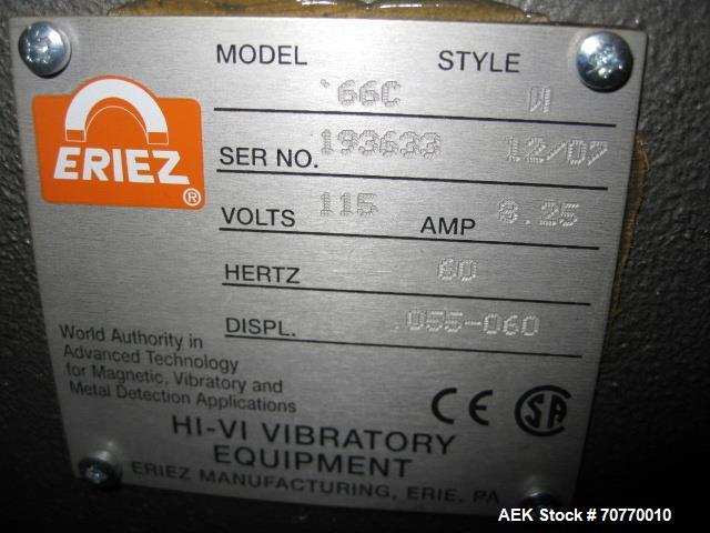 Used- Eriez Model 66C Vibratory Feeder