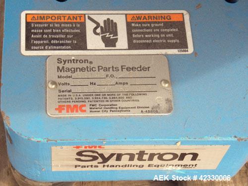 Used FMC Magnetic Parts Feeder, Model EB142