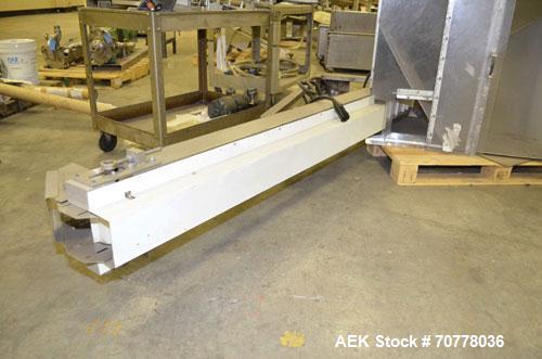 Used Hoppman 12 cuft prefeeder with Hoppman vibratory bowl feeder. Includes Hoppman FS 30 bowl feeder with scallops.