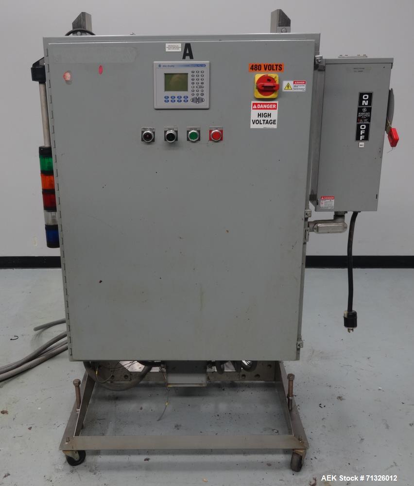Used Hoppmann Model FT301RLDSA Centrifugal Bowl Feeder. Is of stainle