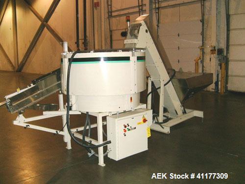 Used- Hoppmann Corporation Centrifugal Bowl Feeder, Model FT40-CRS. Rated 1000 parts per minute. Includes a control panel an...