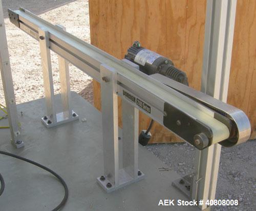 Used Vibratory Parts Feeder, 304 stainless steel. 20'' diameter x 9'' deep feed pan. Mounted on a 23'' tall table.