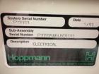 Used Hoppman 12 cuft prefeeder with Hoppman vibratory bowl feeder. Includes Hoppman FS 30 bowl feeder with scallops.