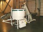 Used Hoppmann Shibuya Model FT40-CRS Corporation Centrifugal Bowl Feeder. Rated 1000 parts per minute. Includes a control panel and a Hoppmann Elevating Prefeeder, Model EP08108. Prefeeder serial# 27...