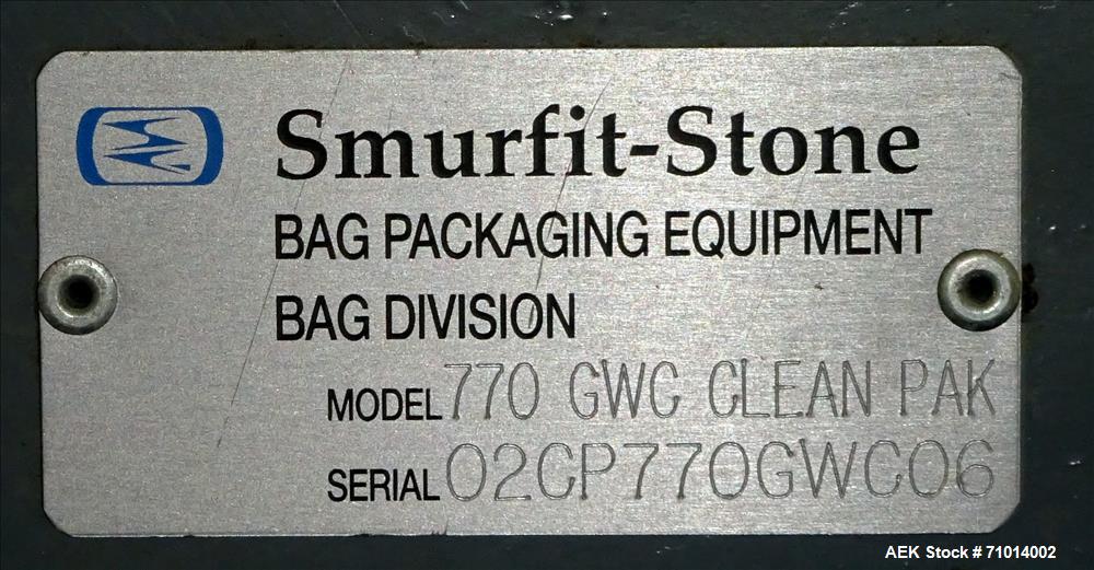Used- Smurfit Stone Bulk Bag Filler, Model 770 GWC CLEAN PAK.