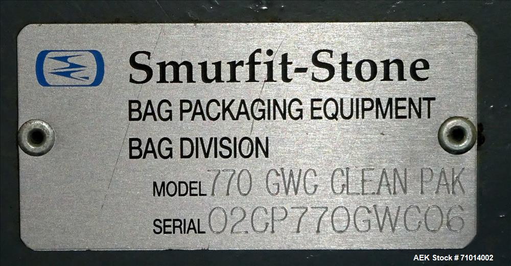 Used Smurfit Stone Bulk Bag Filler, Model 770 GWC CLEAN PAK.