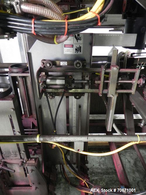 Used Bemis Model 7115E168 Bag Filler with Model 6162A2 Duplex Net Weigh Scale & automated Bemis bag placer with blank bag magazine. Capable of filling bags from 35 to 70 lbs, at speeds up to 18 bags ...