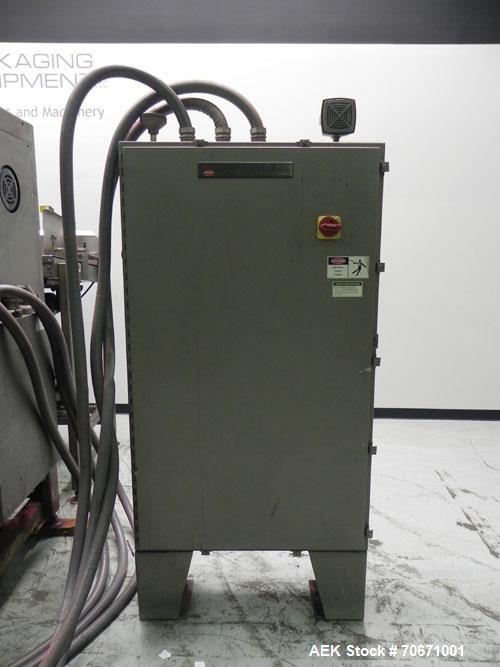 Used Bemis Model 7115E168 Bag Filler with Model 6162A2 Duplex Net Weigh Scale & automated Bemis bag placer with blank bag magazine. Capable of filling bags from 35 to 70 lbs, at speeds up to 18 bags ...