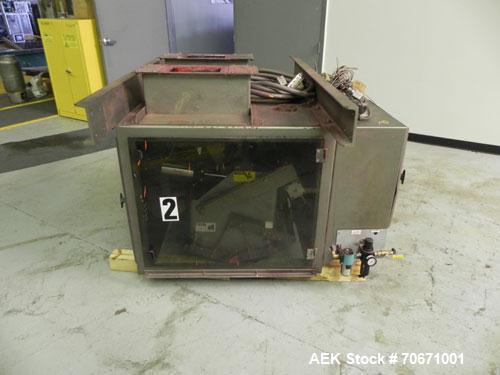 Used Bemis Model 7115E168 Bag Filler with Model 6162A2 Duplex Net Weigh Scale & automated Bemis bag placer with blank bag magazine. Capable of filling bags from 35 to 70 lbs, at speeds up to 18 bags ...