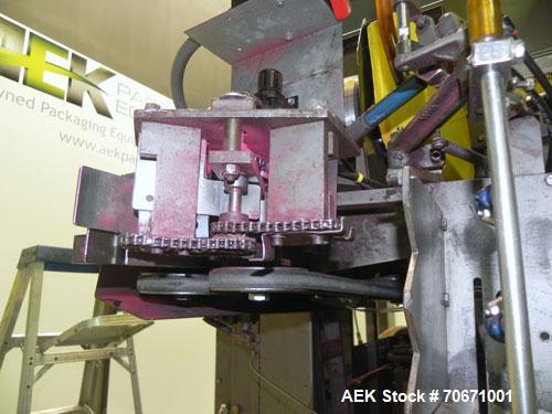 Used Bemis Model 7115E168 Bag Filler with Model 6162A2 Duplex Net Weigh Scale & automated Bemis bag placer with blank bag magazine. Capable of filling bags from 35 to 70 lbs, at speeds up to 18 bags ...