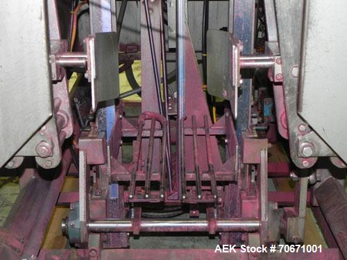 Used Bemis Model 7115E168 Bag Filler with Model 6162A2 Duplex Net Weigh Scale & automated Bemis bag placer with blank bag magazine. Capable of filling bags from 35 to 70 lbs, at speeds up to 18 bags ...