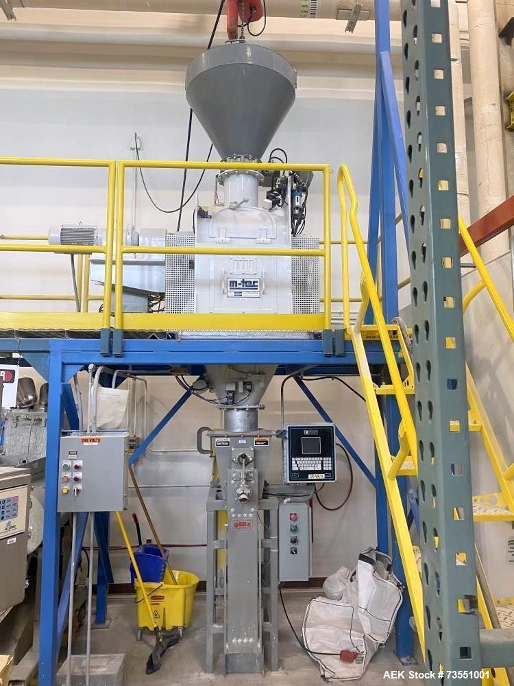 Used Chantland 4190 Auger Valve Bagger with Integrated M-TEC MR11V Batch Paddle Mixer – Stainless Steel Contact Parts