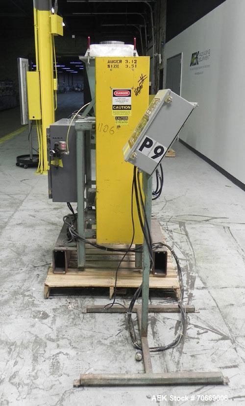 Used Chantland Model 4198-1C Weighmaster II Open Mouth Auger Bag Filler. Machine is rated at up to (5) 50 lb bags per minute. Has Flex-Weigh model HSF load cell for a weight range:  20 lbs to 110 lbs...