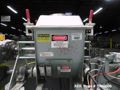 Used Chantland Model 4198-1C Weighmaster II Open Mouth Auger Bag Filler. Machine is rated at up to (5) 50 lb bags per minute. Has Flex-Weigh model HSF load cell for a weight range:  20 lbs to 110 lbs...