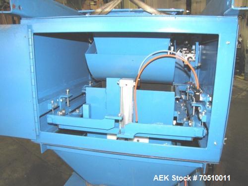 Used Chantland Open Mouth Net Weigh Bagger, Model 4210-2100. 2 stage bulk and dribble product flow. Fill height to the flange, 101". Includes a Thompson Controller with a serial card and special prog...