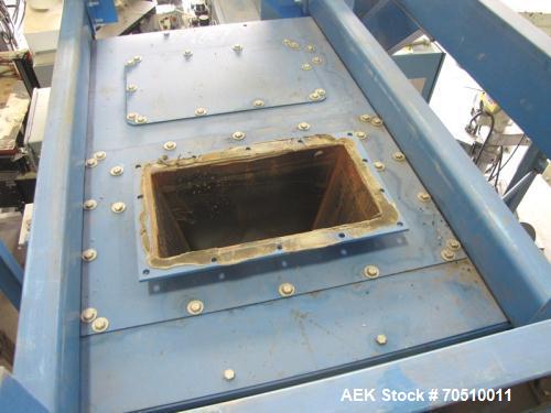 Used Chantland Open Mouth Net Weigh Bagger, Model 4210-2100. 2 stage bulk and dribble product flow. Fill height to the flange, 101". Includes a Thompson Controller with a serial card and special prog...