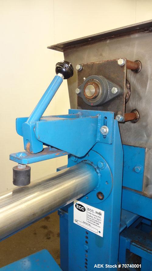 Used ECC Auger Valve Type Auger Bagger, Model 206E. 304 Stainless steel product contact parts. Production rates up to (6) 50 pound bags per minute. Weight range 20 to 110 pounds on bags, 50 to 220 po...