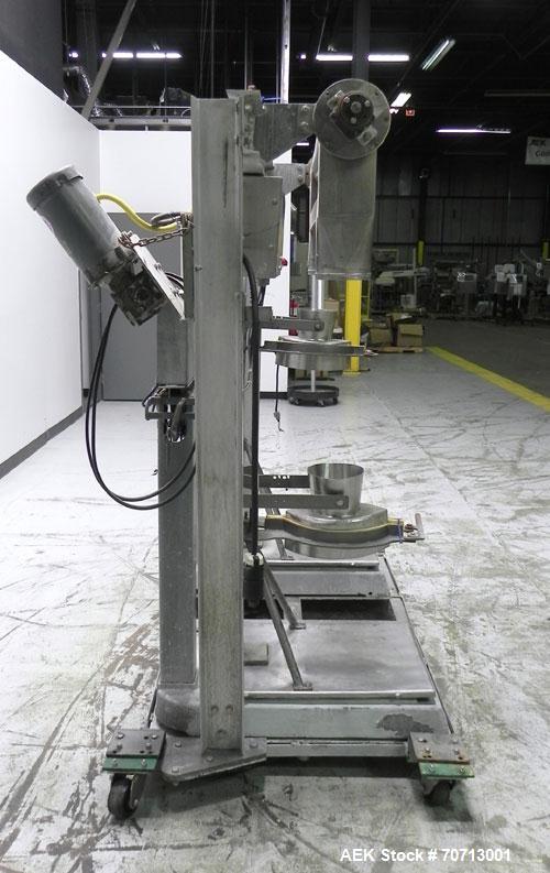 Used Fairbanks Model 41-3132 Double Head Bag Filling and Weighing Machine. Has (2) Fairbanks model 41-3132 scales with capacities of up to 1,000lbs. Filler powered by (1) Baldor 3/4 hp 1140 rpm motor...