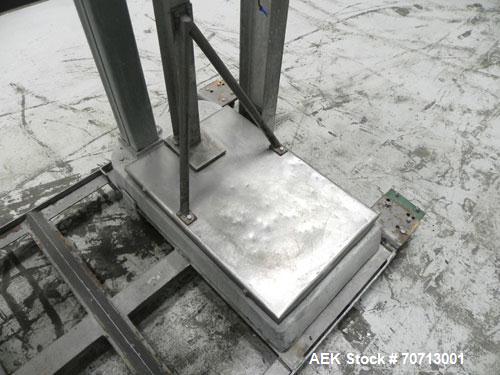Used Fairbanks Model 41-3132 Double Head Bag Filling and Weighing Machine. Has (2) Fairbanks model 41-3132 scales with capacities of up to 1,000lbs. Filler powered by (1) Baldor 3/4 hp 1140 rpm motor...