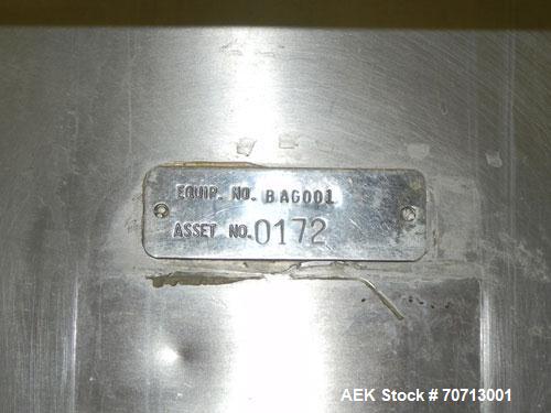 Used Fairbanks Model 41-3132 Double Head Bag Filling and Weighing Machine. Has (2) Fairbanks model 41-3132 scales with capacities of up to 1,000lbs. Filler powered by (1) Baldor 3/4 hp 1140 rpm motor...