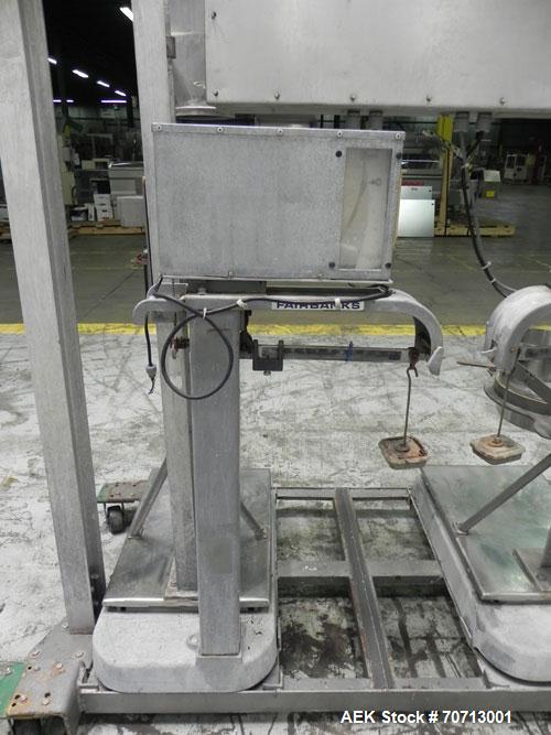Used Fairbanks Model 41-3132 Double Head Bag Filling and Weighing Machine. Has (2) Fairbanks model 41-3132 scales with capacities of up to 1,000lbs. Filler powered by (1) Baldor 3/4 hp 1140 rpm motor...