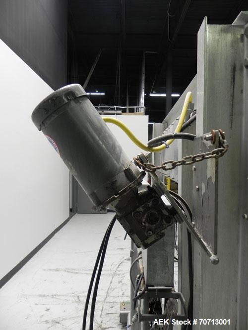 Used Fairbanks Model 41-3132 Double Head Bag Filling and Weighing Machine. Has (2) Fairbanks model 41-3132 scales with capacities of up to 1,000lbs. Filler powered by (1) Baldor 3/4 hp 1140 rpm motor...