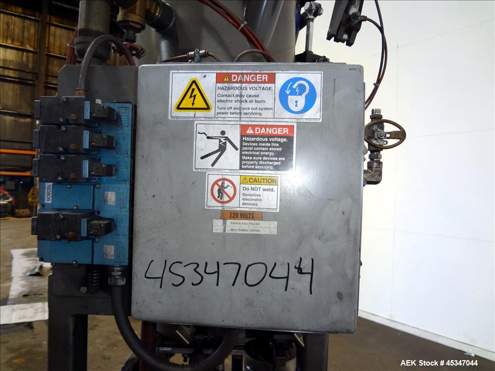 Used Thiele Air Valve Bag Packer. Capable of speeds up to 10 bags per minute. H