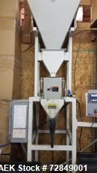 Used-Chantland Model 4219 Net Weigh Linear Scale for Open Mouth Bags. Last running Flax Seed. Has a weight range from ounces...