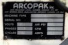 Used Arcopak Dual Spout Valve Bag Packer