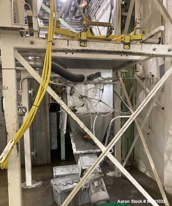 Used 3,000 LB Capacity Stainless Steel Bulk Bag Unloader with Hoist & Incline Conveyor