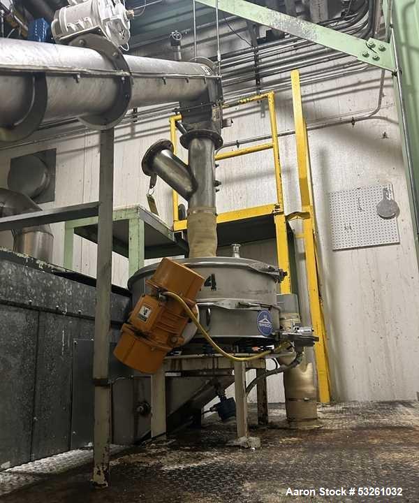 Used 3,000 LB Capacity Stainless Steel Bulk Bag Unloader with Hoist & Incline Conveyor