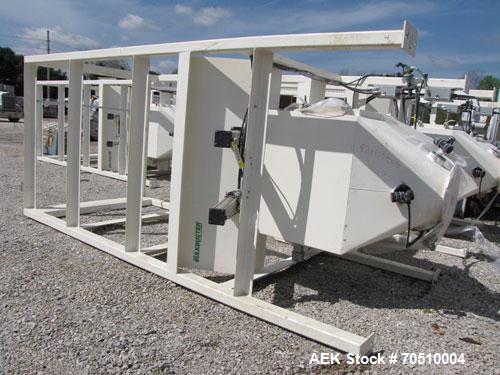 Used Dynamic Air Bulkbuster Bulk Bag Unloader.  I-Beam included with Supersack pickup device.  Four massage paddles for inducing flow.  Dynamic air flow aids air pads in hopper which induces product ...