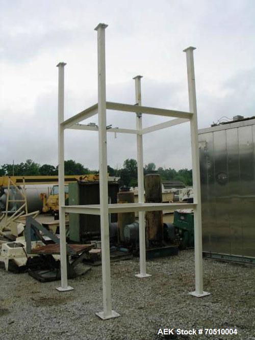 Used Dynamic Air Bulkbuster Bulk Bag Unloader.  I-Beam included with Supersack pickup device.  Four massage paddles for inducing flow.  Dynamic air flow aids air pads in hopper which induces product ...