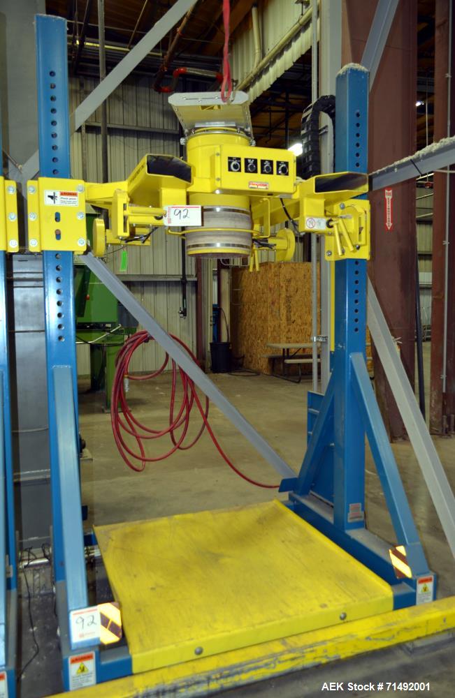 Used Flexicon Bulk Bag Filling System Consisting Of: (2) Twin-Centerpost Bulk Bag Fillers, carbon steel. Manual fill head height adjustment, pneumatically retractable bag hooks, inflatable connector ...