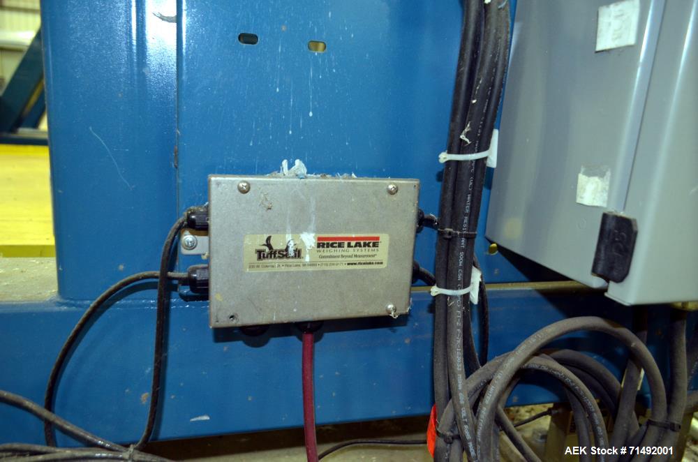 Used Flexicon Bulk Bag Filling System Consisting Of: (2) Twin-Centerpost Bulk Bag Fillers, carbon steel. Manual fill head height adjustment, pneumatically retractable bag hooks, inflatable connector ...