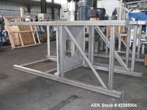 Used Flexicon Bulk Bag Unloading Station, model BFC, stainless steel. Yale electric hoist, model MDT01, 2000# capacity, .25 hp, 230/460 volt hoist motor, approximately 221" overall height.