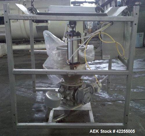 Used Flexicon Bulk Bag Unloading Station, model BFC, stainless steel. Yale electric hoist, model MDT02, 2000# capacity, .25 hp, 230/460 volt hoist motor, pneumatic bottom bag tappers, TELE-TUBE teles...