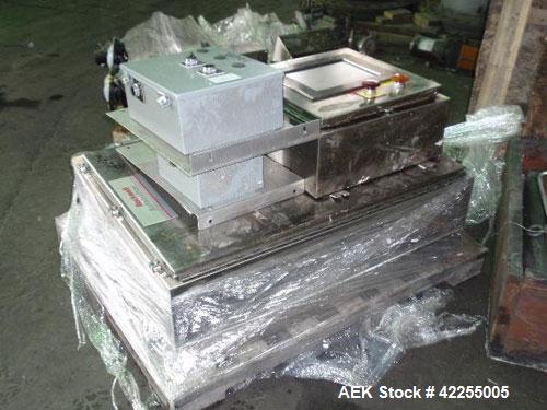 Used Flexicon Bulk Bag Unloading Station, model BFC, stainless steel. Yale electric hoist, model MDT02, 2000# capacity, .25 hp, 230/460 volt hoist motor, pneumatic bottom bag tappers, TELE-TUBE teles...
