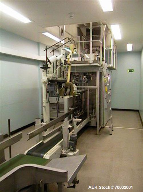 Used Krones Richardson Sack Filling Line. Includes Markum Labeller, Smartdate 5 Coder, Matcon Discharge Station,Pallamatic Pneumatic Lifter and all Associated items & Spare Parts