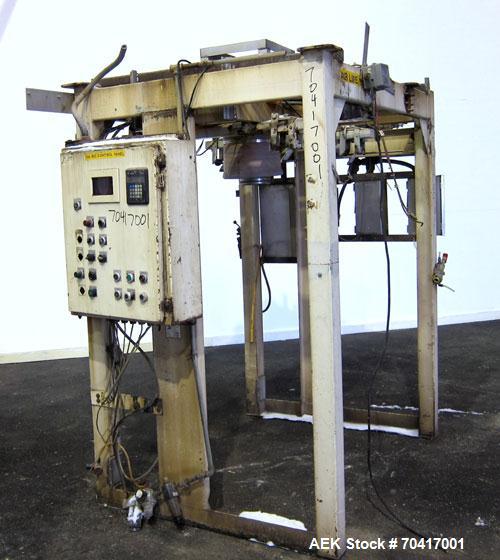 Used Taylor Products IBC-3000 bulk bag loader or super sack loader. Super sack loading system has a weight range from 100lbs to 3000lbs. Allen Bradley controllers. Can handle granulars or powders. Ca...