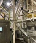 Used 3,000 LB Capacity Stainless Steel Bulk Bag Unloader with Hoist & Incline Conveyor