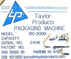 Used Taylor Products IBC-3000 bulk bag loader or super sack loader. Super sack loading system has a weight range from 100lbs to 3000lbs. Allen Bradley controllers. Can handle granulars or powders. Ca...