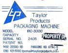 Used Taylor Products IBC-3000 Bulk Bag Loader or Super Sack Loader. Super sack loading system has a weight range from 100lbs to 3000lbs. Allen Bradley controllers. Can handle granulars or powders. Ca...