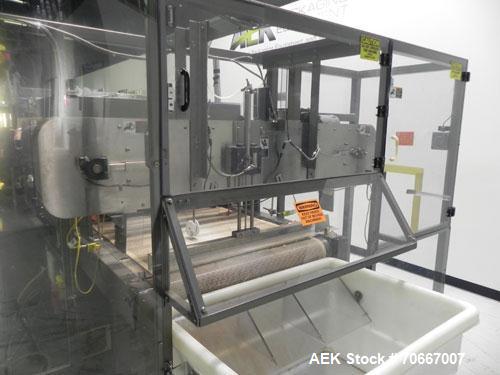 Used MG2 encapsulator, model FUTURA, multiple sets of change parts with controls, rated up to 40,000 capsules/hr, serial # 5236, built 1998, NOTE: PRICE INCLUDES A 15% BUYERS PREMIUM.