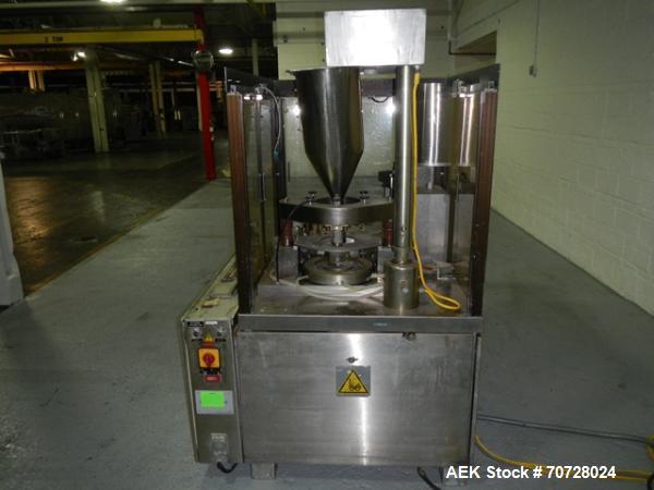 Used Bosch encapsulator, model GKF1500, presently set up with size 3 change parts, 3558 hours on meter, serial# 640557, 1986.