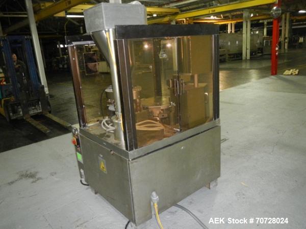Used Bosch encapsulator, model GKF1500, presently set up with size 3 change parts, 3558 hours on meter, serial# 640557, 1986.