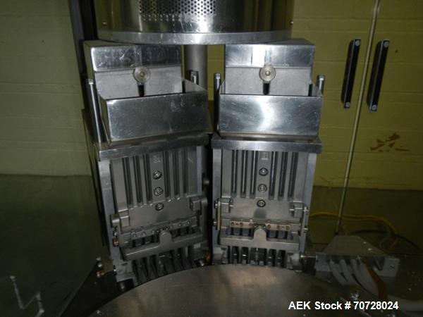Used Bosch encapsulator, model GKF1500, presently set up with size 3 change parts, 3558 hours on meter, serial# 640557, 1986.